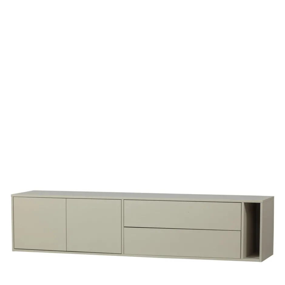 New Vtwonen SETTLE DOWN Meuble TV 2 portes, 2 tiroirs en bois L200cm