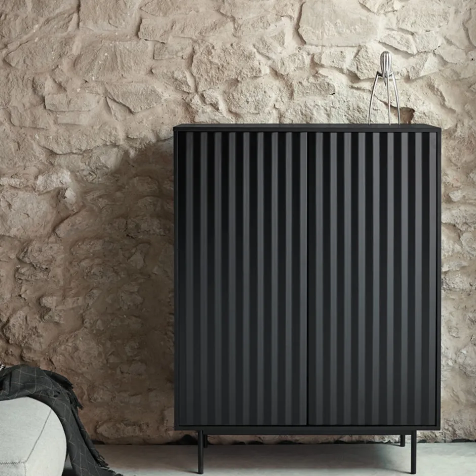 Hot Teulat SIERRA Buffet haut en bois 2 portes 2 tiroirs