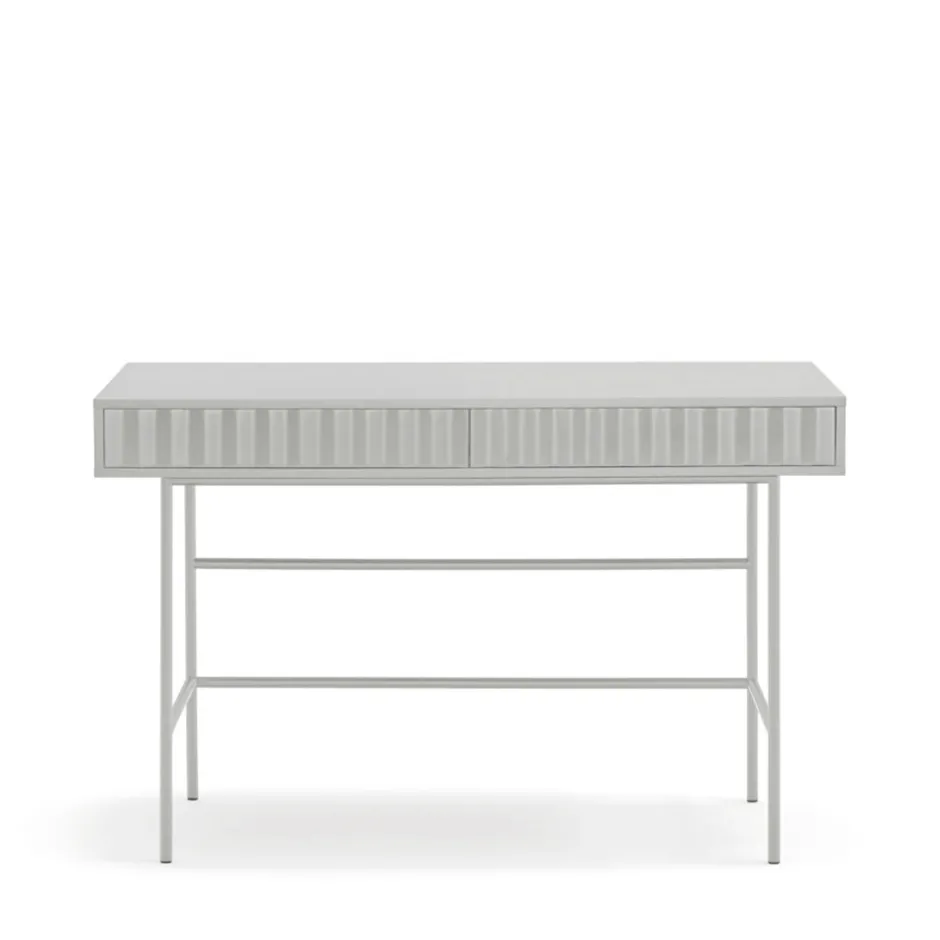 Hot Teulat SIERRA Bureau 2 tiroirs en bois et métal L120cm