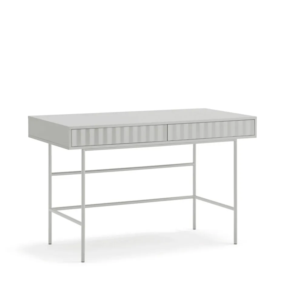 Hot Teulat SIERRA Bureau 2 tiroirs en bois et métal L120cm