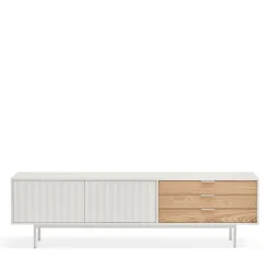 Best Teulat SIERRA Meuble TV 2 portes, 3 tiroirs en bois L180cm