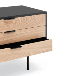 Best Teulat SIERRA Meuble TV 2 portes, 3 tiroirs en bois L180cm