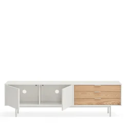 Best Teulat SIERRA Meuble TV 2 portes, 3 tiroirs en bois L180cm