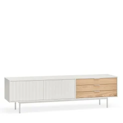 Best Teulat SIERRA Meuble TV 2 portes, 3 tiroirs en bois L180cm
