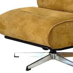 Discount Drawer SIMON Fauteuil pivotant en tissu chenille pied étoile
