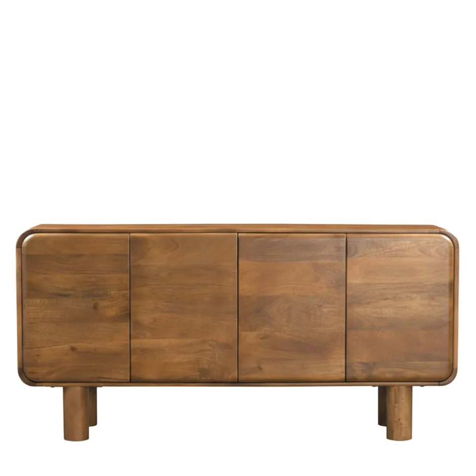 Online Drawer SIRA Buffet 4 portes en bois massif L160cm