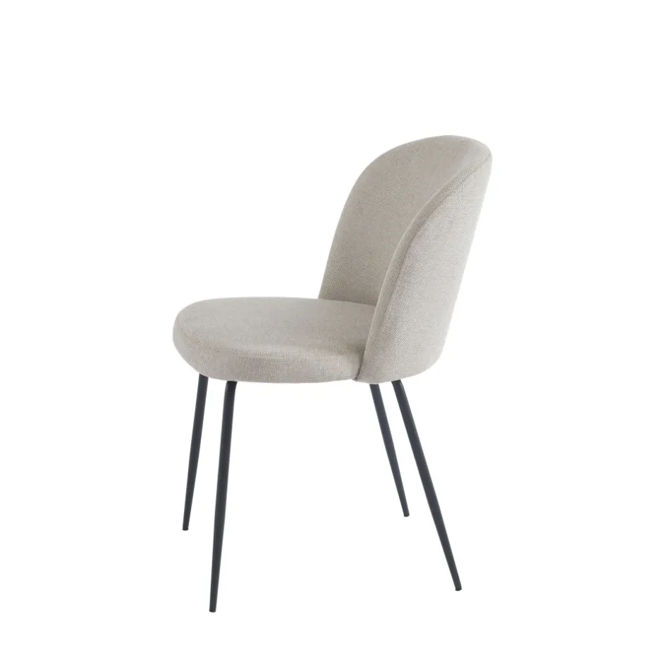 Outlet No name SITTO Lot de 2 chaises en tissu et métal