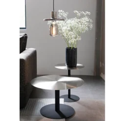 Sale Zuiver SNOW Table basse ronde en métal brossé ø60cm