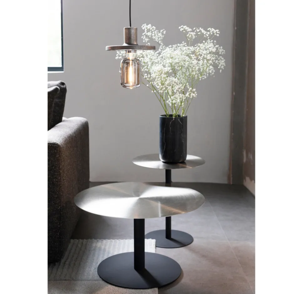 Sale Zuiver SNOW Table basse ronde en métal brossé ø60cm