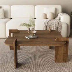 Online Drawer SOLENI Table basse en bois 90x90cm