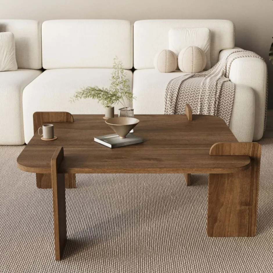 Online Drawer SOLENI Table basse en bois 90x90cm