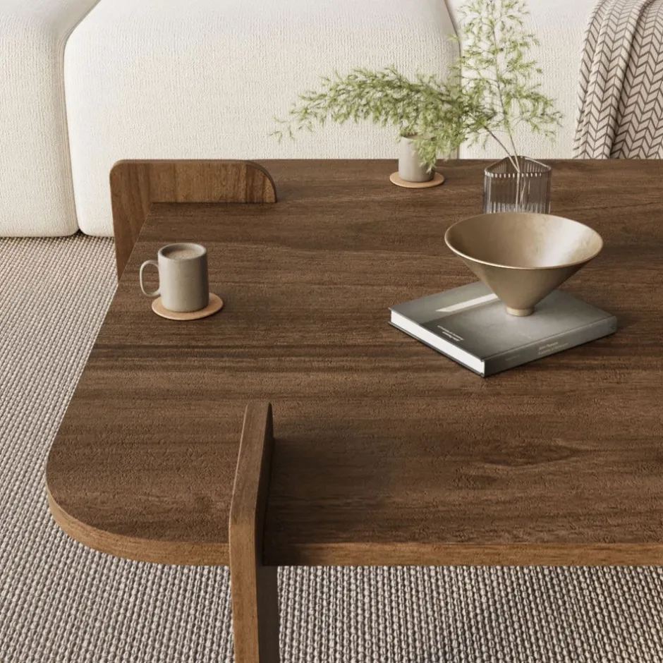 Online Drawer SOLENI Table basse en bois 90x90cm