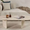 Clearance Drawer SOMA Table basse ovale effet travertin 130x65cm