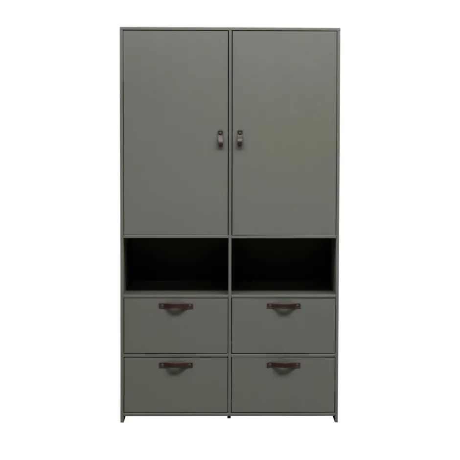 Best Vtwonen STAGE Armoire 2 portes 4 tiroirs en bois