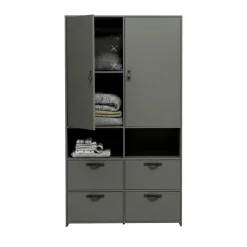 Best Vtwonen STAGE Armoire 2 portes 4 tiroirs en bois