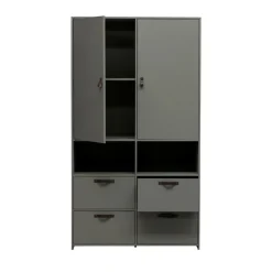 Best Vtwonen STAGE Armoire 2 portes 4 tiroirs en bois