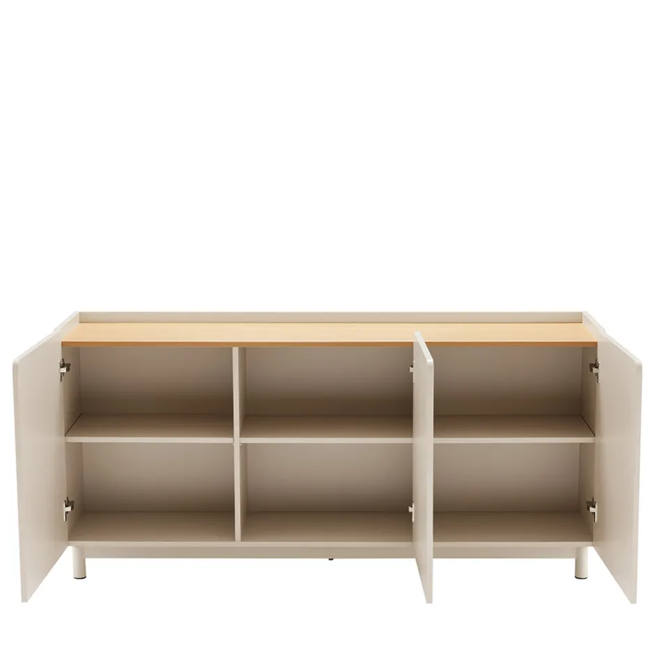 Hot Drawer STANLEY Buffet 3 portes en bois et métal L160cm