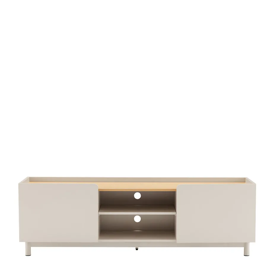 Outlet Drawer STANLEY Meuble TV 2 portes en bois et métal L160cm