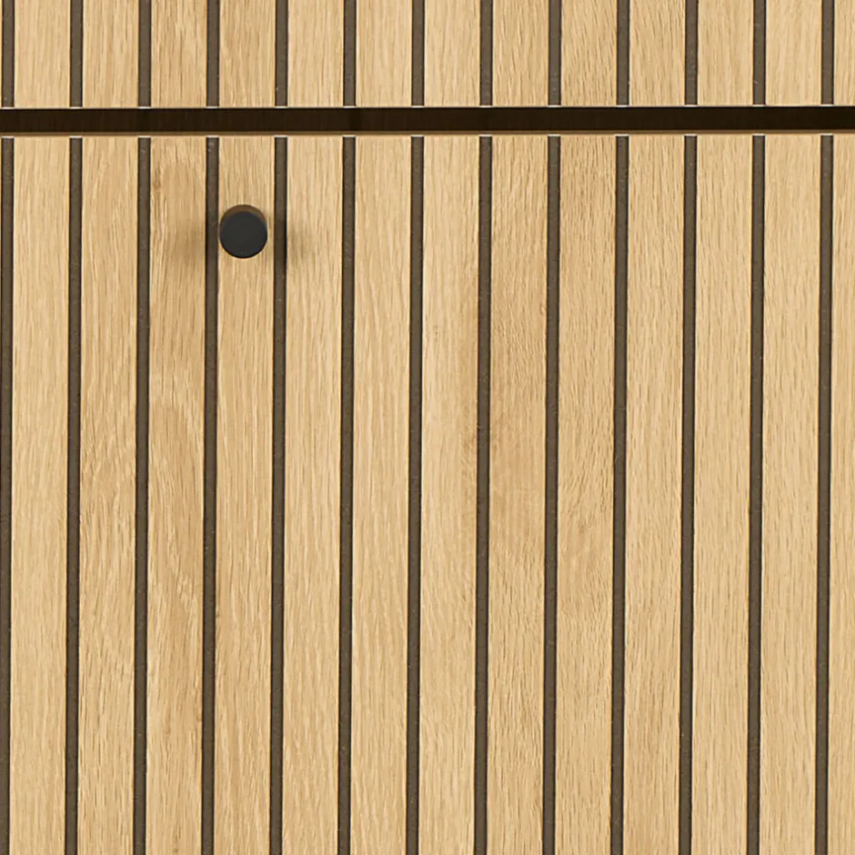 Clearance Drawer STORO Meuble à chaussures 3 portes en bois et métal L71,6cm