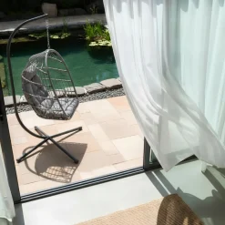 Sale Drawer SULLY Fauteuil œuf suspendu de jardin en corde et acier traité