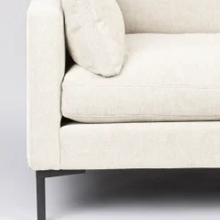 New Zuiver SUMMER Canapé droit 3 places en tissu et pieds en métal