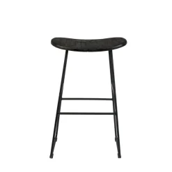 Sale No name TANGLE Tabouret de bar en teck recyclé et métal H62cm