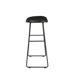 Sale No name TANGLE Tabouret de bar en teck recyclé et métal H62cm