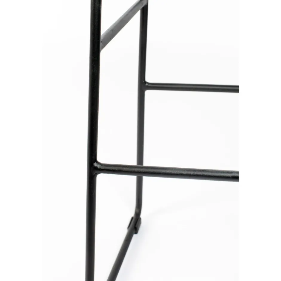 Sale No name TANGLE Tabouret de bar en teck recyclé et métal H62cm