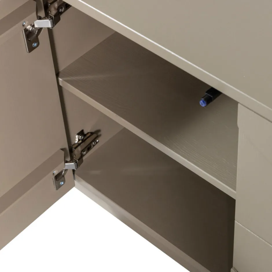 Outlet Woood TEO Meuble TV 5 portes en bois L180cm