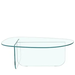 Online Drawer TILA Table basse organique en verre L100cm