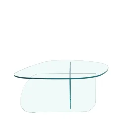 Online Drawer TILA Table basse organique en verre L100cm