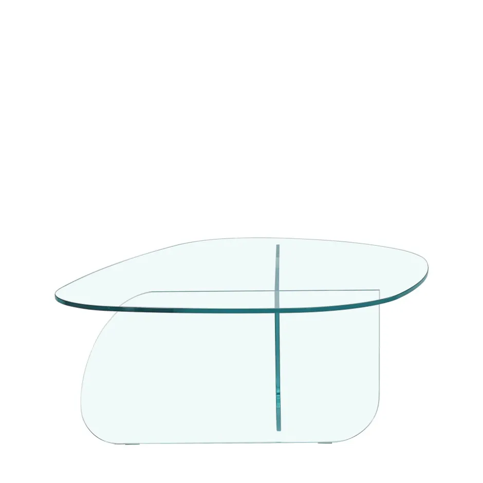 Online Drawer TILA Table basse organique en verre L100cm