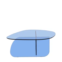 Online Drawer TILA Table basse organique en verre L100cm