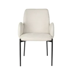 Hot No name TJARDA Lot de 2 fauteuils de table en tissu et métal