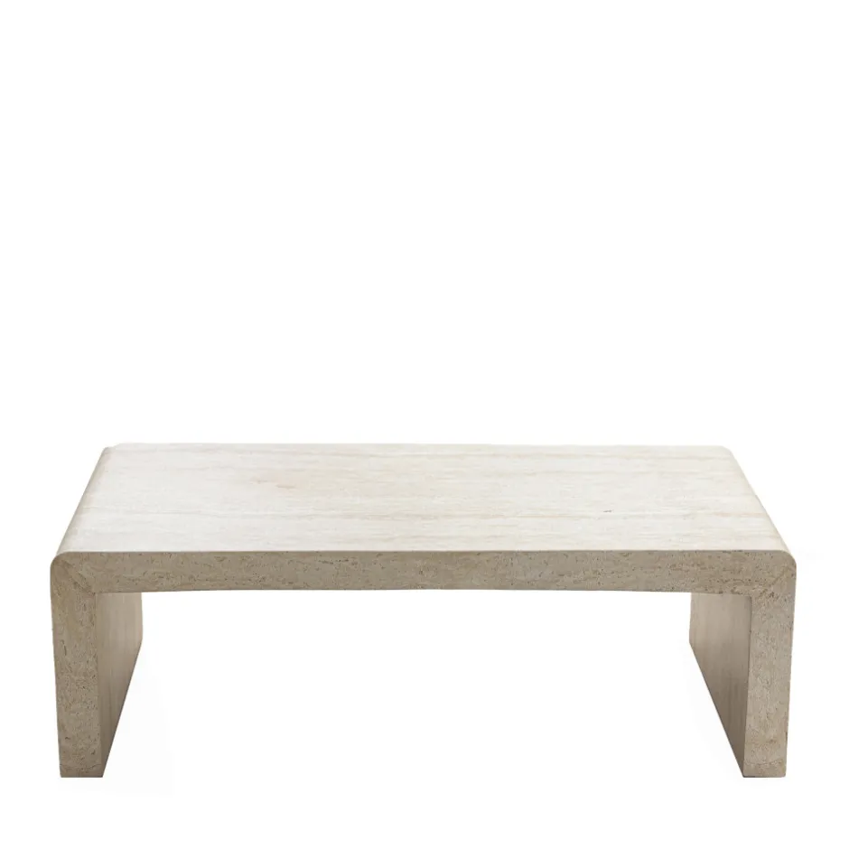 Clearance Drawer TOCOA Table basse effet travertin 120x55cm