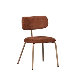 Clearance Woood TRAVIS Lot de 2 chaises en tissu et pieds beiges