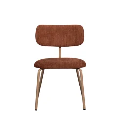 Clearance Woood TRAVIS Lot de 2 chaises en tissu et pieds beiges