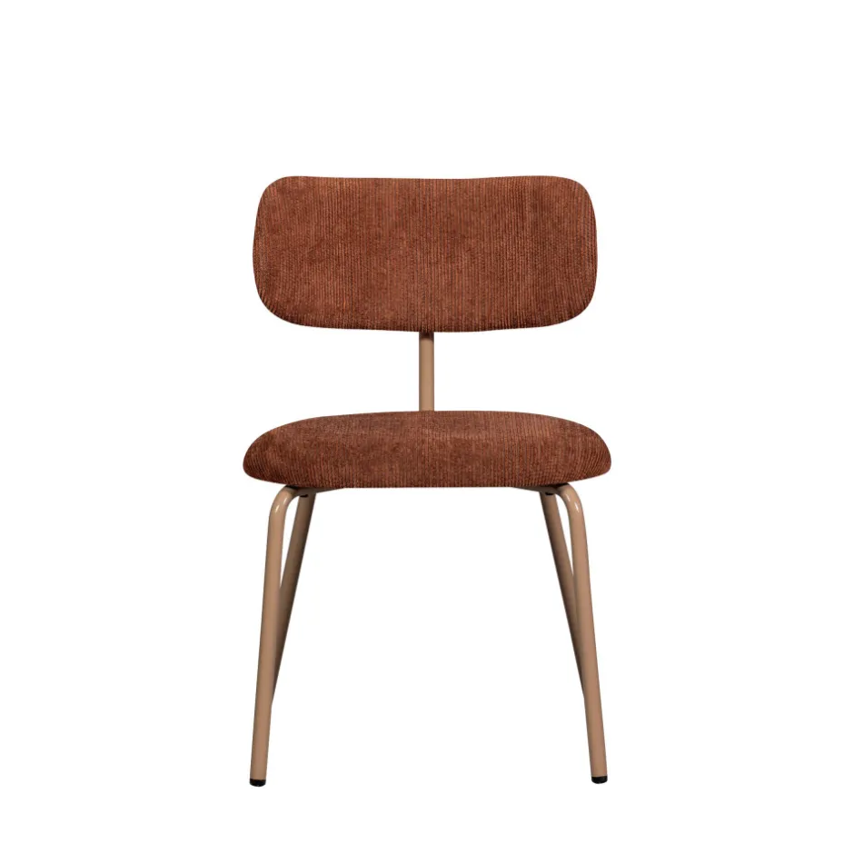 Clearance Woood TRAVIS Lot de 2 chaises en tissu et pieds beiges
