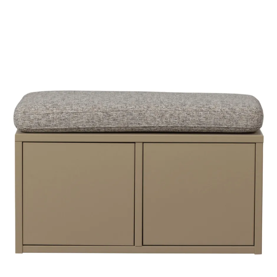 Discount Woood TURNER Banc d'entrée avec rangement chaussures en bois L80cm