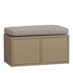 Discount Woood TURNER Banc d'entrée avec rangement chaussures en bois L80cm