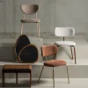 New Woood VALOR Lot de 2 chaises en tissu et métal