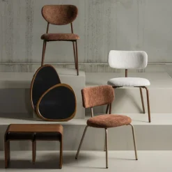 Hot Woood VALOR Lot de 2 chaises en tissu et métal