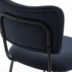 Clearance Drawer VANDER Lot de 2 chaises de bar en velours côtelé et métal H65cm