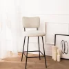 Clearance Drawer VANDER Lot de 2 chaises de bar en tissu et métal H65cm