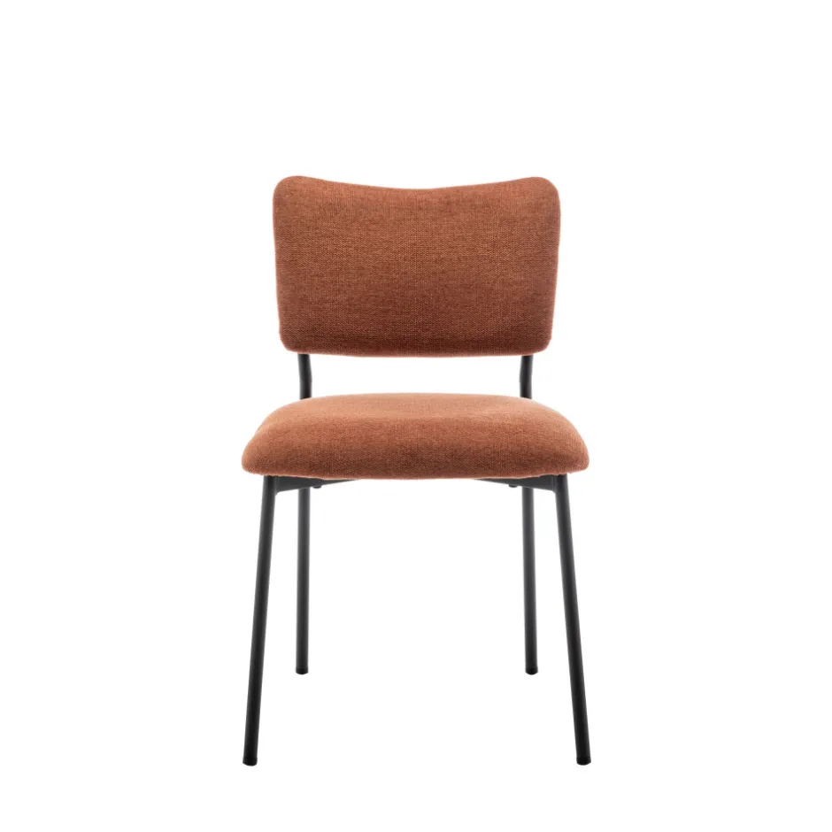 Online Drawer VANDER Lot de 2 chaises en tissu et métal