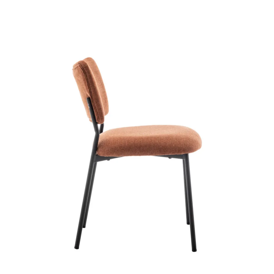 Online Drawer VANDER Lot de 2 chaises en tissu et métal