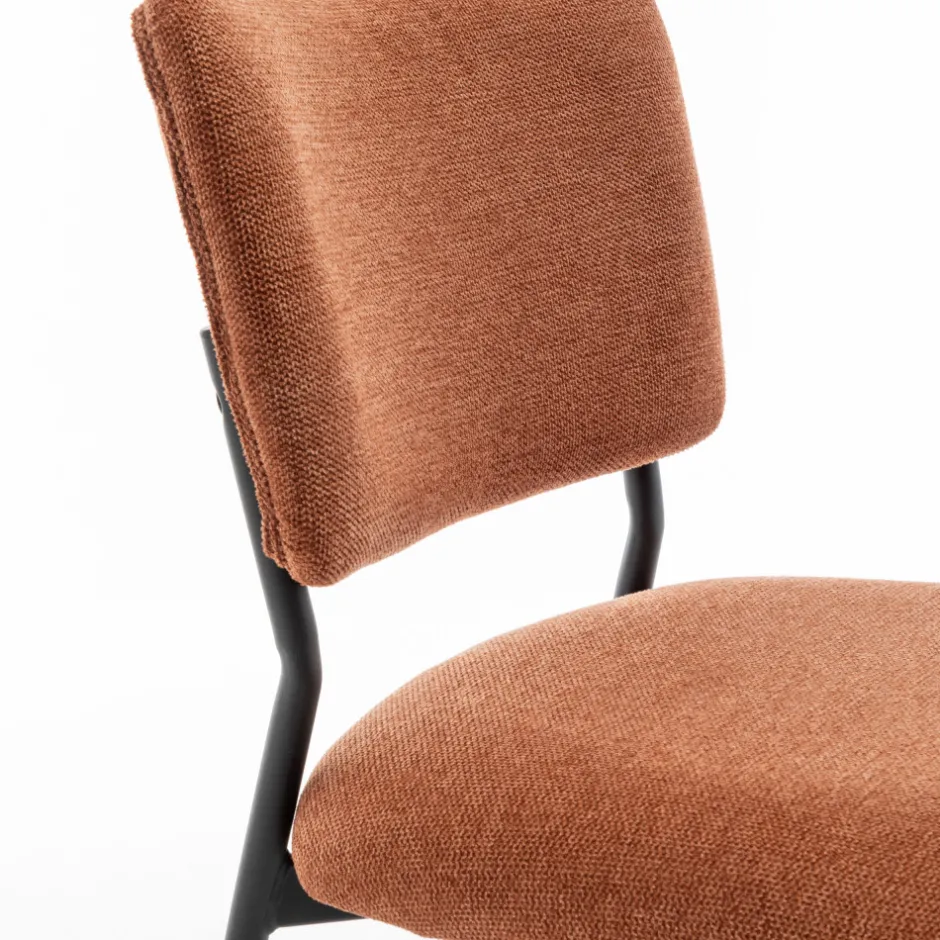 Online Drawer VANDER Lot de 2 chaises en tissu et métal