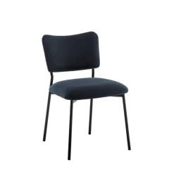 Online Drawer VANDER Lot de 2 chaises en velours côtelé et métal
