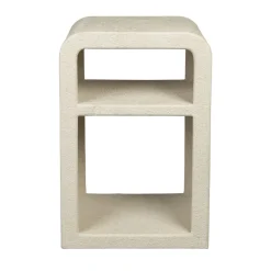 Dutchbone VEDA Table de chevet 2 niches finition marbre recyclé