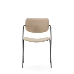 No name VELURA Lot de 2 chaises en simili cuir et métal